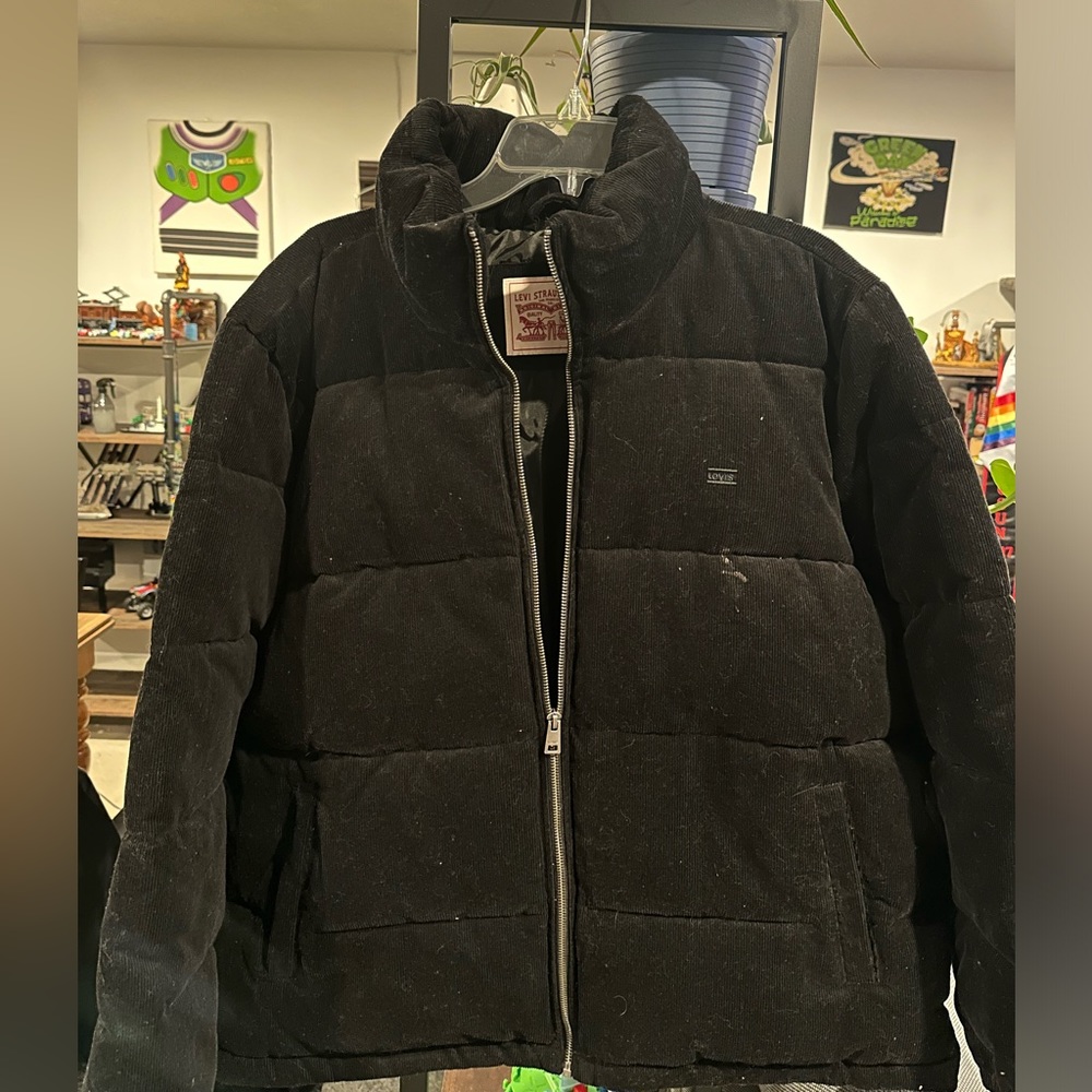 Levi’s Black Corduroy Puffer Jacket
